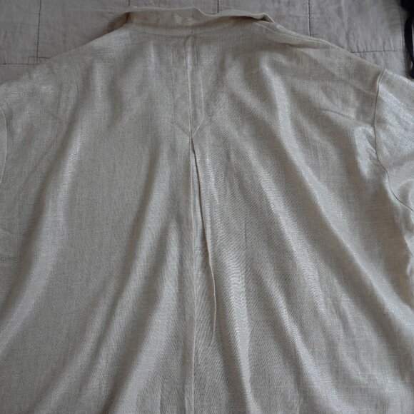 OffOn Oversized Shirt with Revere Collar (Metallic Linen) - Picture 8 of 8